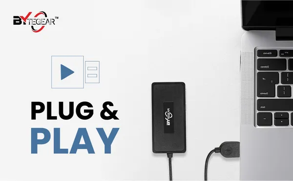 Bytegear_4-In-1_Usb_Hub_2.0_With_Hi-Speed_Data_Transfer_480_Mbps_I_Plug_And_Play_I_Universally_Compatible_With_Speaker,_Laptop,_Hard_Drive,_Pc,_Laptop_Etc._I_1_Year_Warranty|_Uh-0026_Pack_Of_2