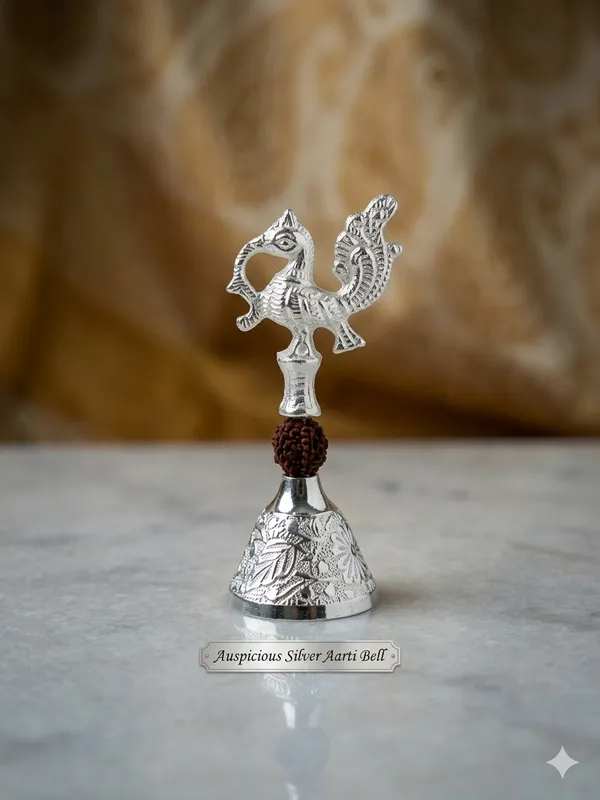 Silver_Peacock_Aarti_Bell_with_Rudraksha_Bead