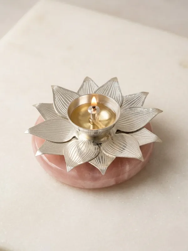Silver_Lotus_Flower_Diya