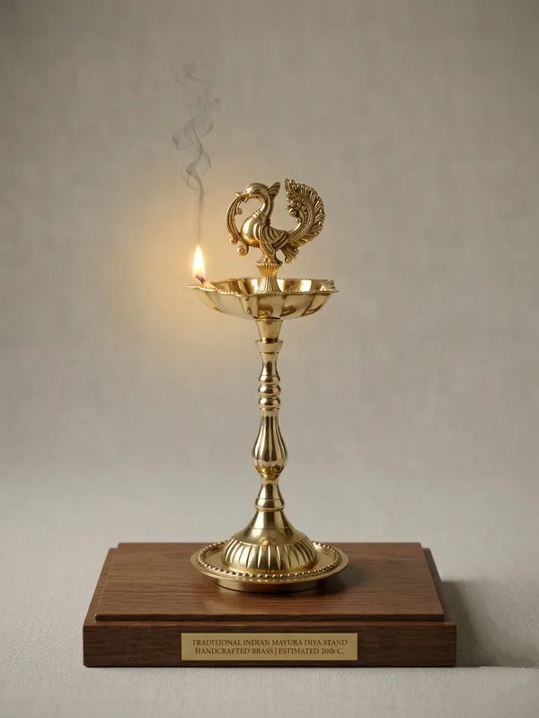Brass_Peacock_Design_Diya_Stand_with_Base_Plate