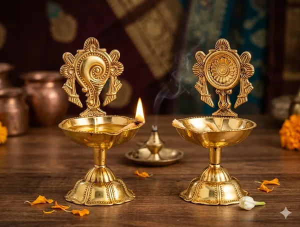 Brass_Decorative_Diya_Pair_with_Shankh_Chakra_Design