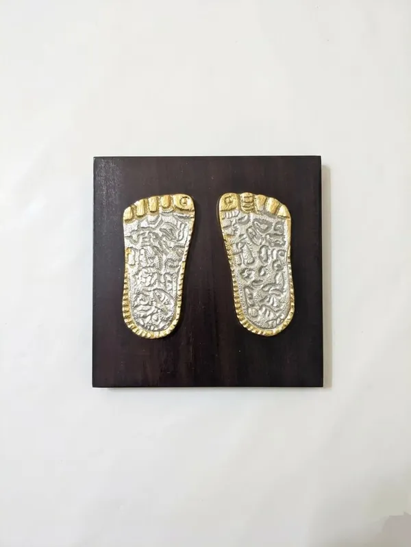 Silver_And_Gold_Tone_Laxmi_Charan_Paduka
