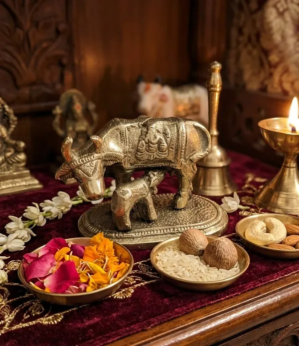 Brass_Cow_and_Calf_Figurine_on_Marble_Base