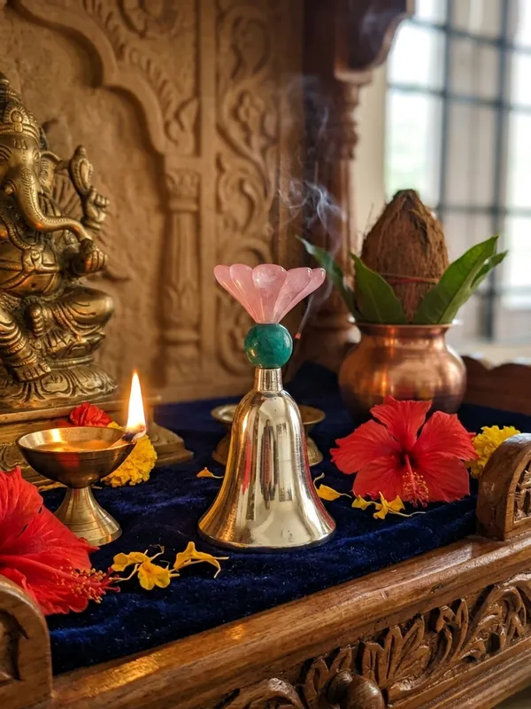 Silver_Toned_Pooja_Bell_With_Flower_Handle