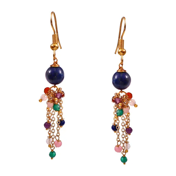 Multicolor_Beaded_Tassel_Earrings_With_Gold_Tone_Hooks