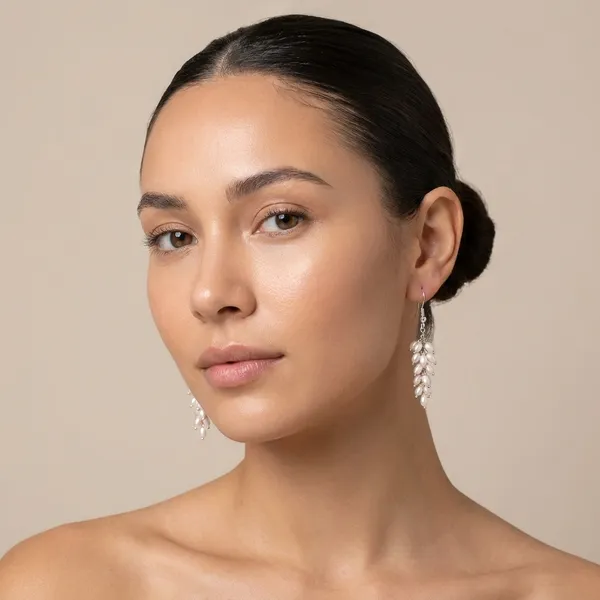 Peach_Crystal_Cluster_Drop_Earrings