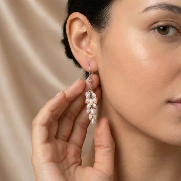 Peach_Crystal_Cluster_Drop_Earrings