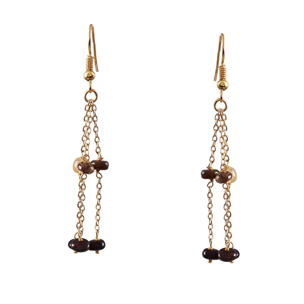 Elegant_Beaded_Drop_Earrings_With_Gold_Tone_Chains
