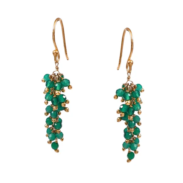 Elegant_Green_Beaded_Cluster_Dangle_Earrings