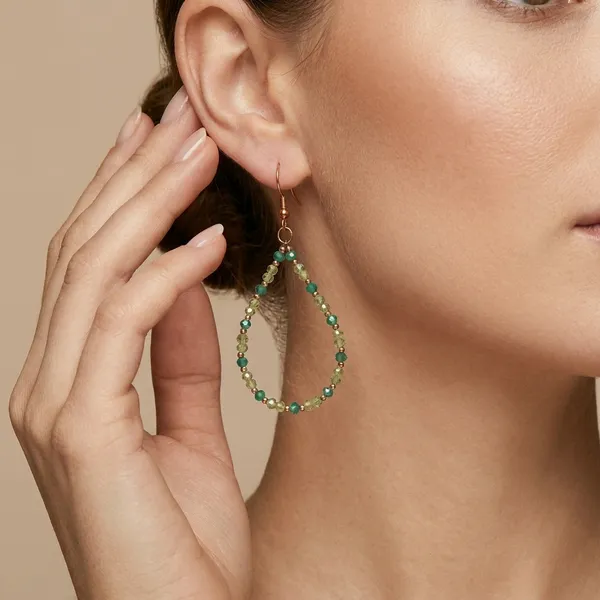 Peridot_And_Turquoise_Beaded_Teardrop_Earrings