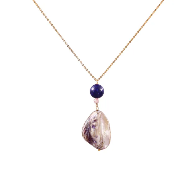 Baroque_Pearl_And_Lapis_Lazuli_Pendant_Necklace