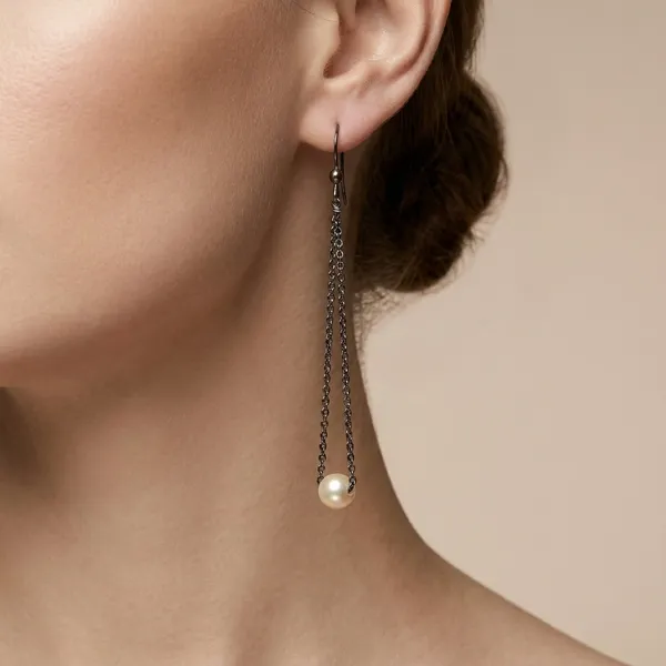 Elegant_Pearl_Drop_Earrings_With_Black_Chain