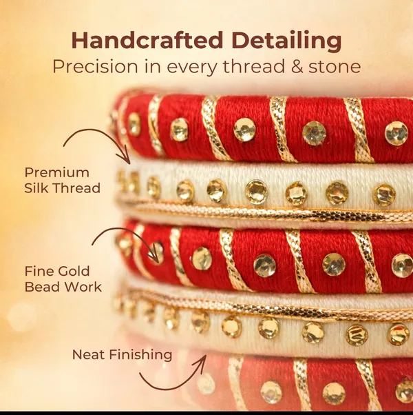 Red_And_Golden_Cotton_Thread_Bangles_For_Women