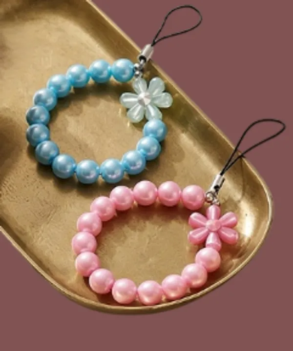 Blue_And_Pink_Pearl_Beads,_Flower_Acrylic_Beads_Phone_Charm,_Wristlet_Strap_For_Women
