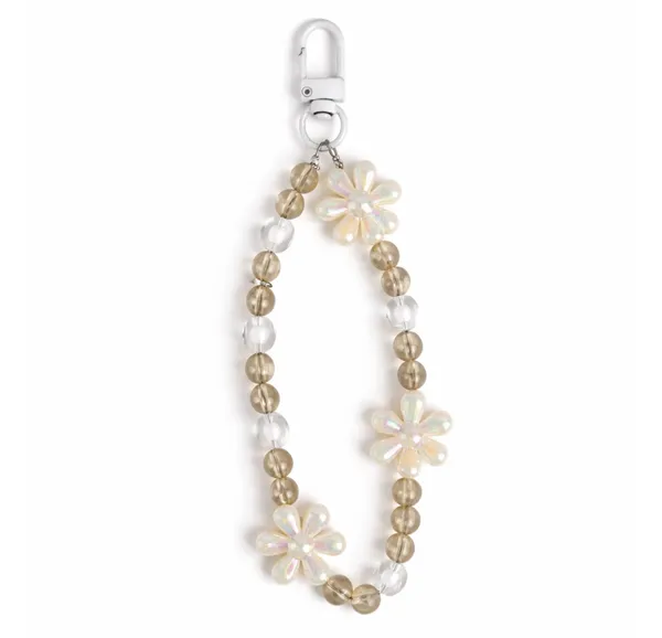 White_Pearl_Beads,_Flower_Acrylic_Beads_Keychain_For_Women