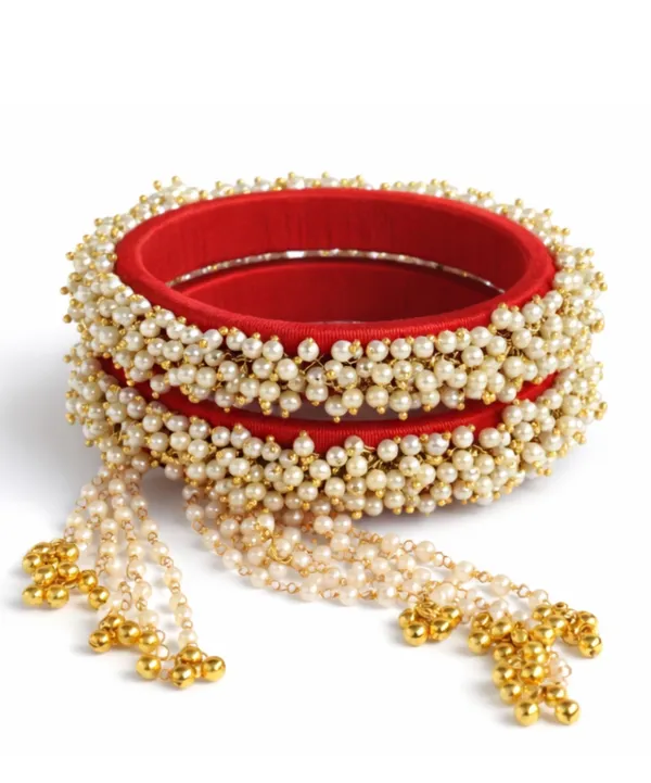 White_And_Red_Cotton_Thread_Bangles_For_Women