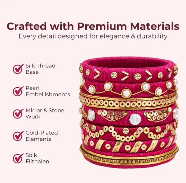 Pink_Cotton_Thread_Bangle_Set_For_Women