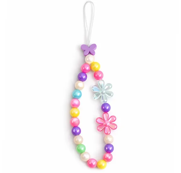 Multicolour_Pearl_Beads,_Flower_Acrylic_Beads_Phone_Charm_Strap_For_Women