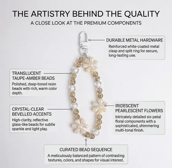 White_Pearl_Beads,_Flower_Acrylic_Beads_Keychain_For_Women