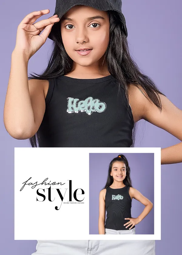 Girls_Comfort_Fit_Black_Sleeveless_Top