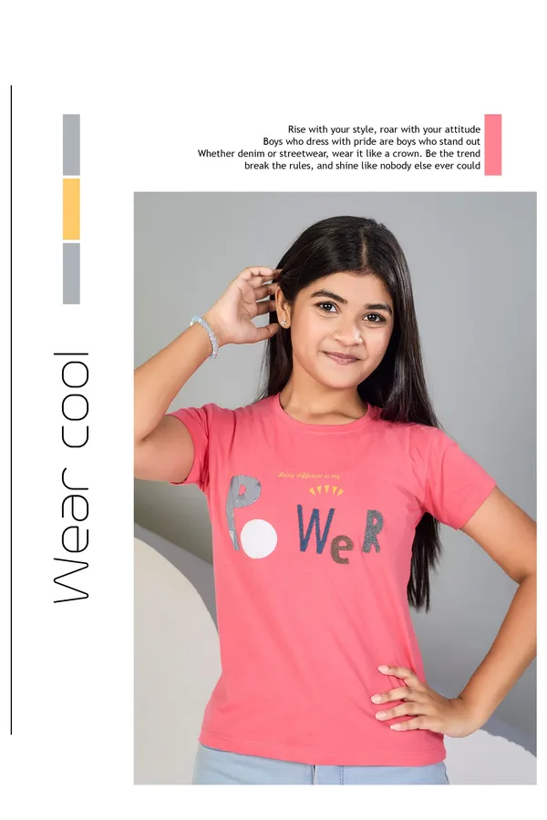Girls_Pink_'Flower'_Graphic_Print_T-Shirt_-_Trendy_Casual_Wear_By_Kenty_Berry