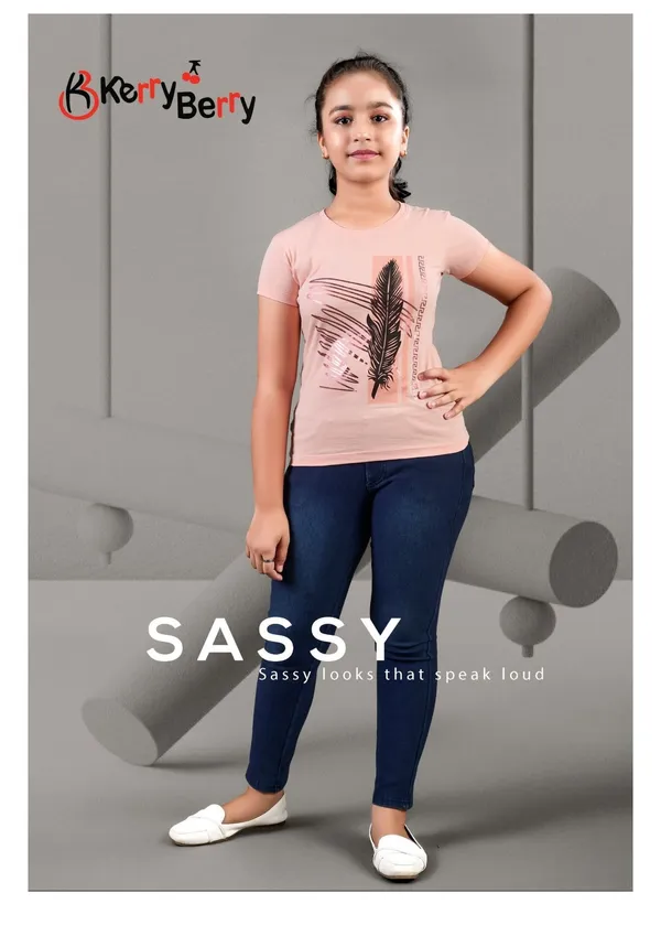 Kerryberry_Girls_Pink_Graphic_T-Shirt_And_Navy_Blue_Leggings_Set