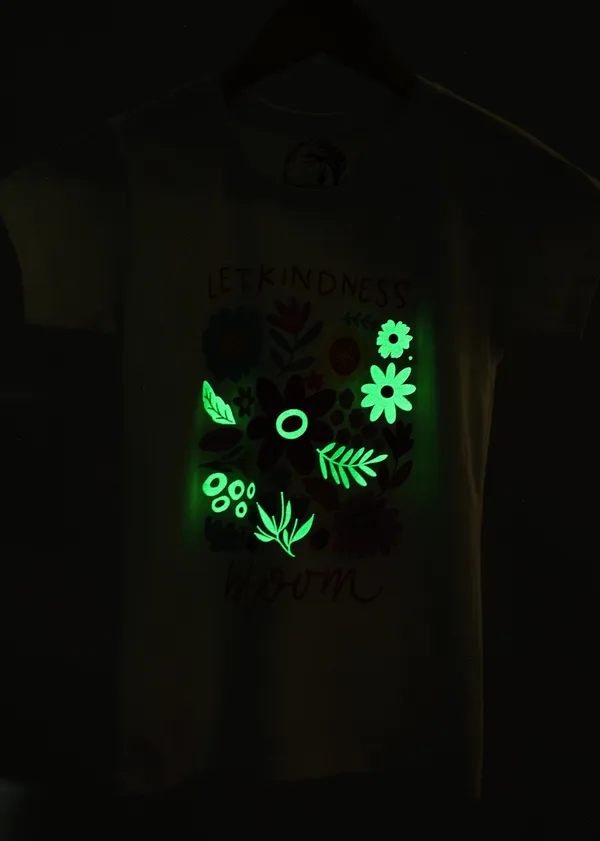 Girls_White_Floral_Glow-In-The-Dark_T-Shirt_-_Let_Kindness_Bloom