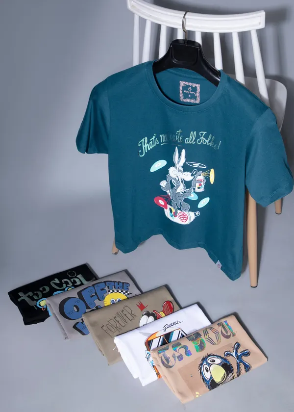 Trendy_Streetwear_Vibes_Printed_Teal_Blue_T-Shirt_For_Women