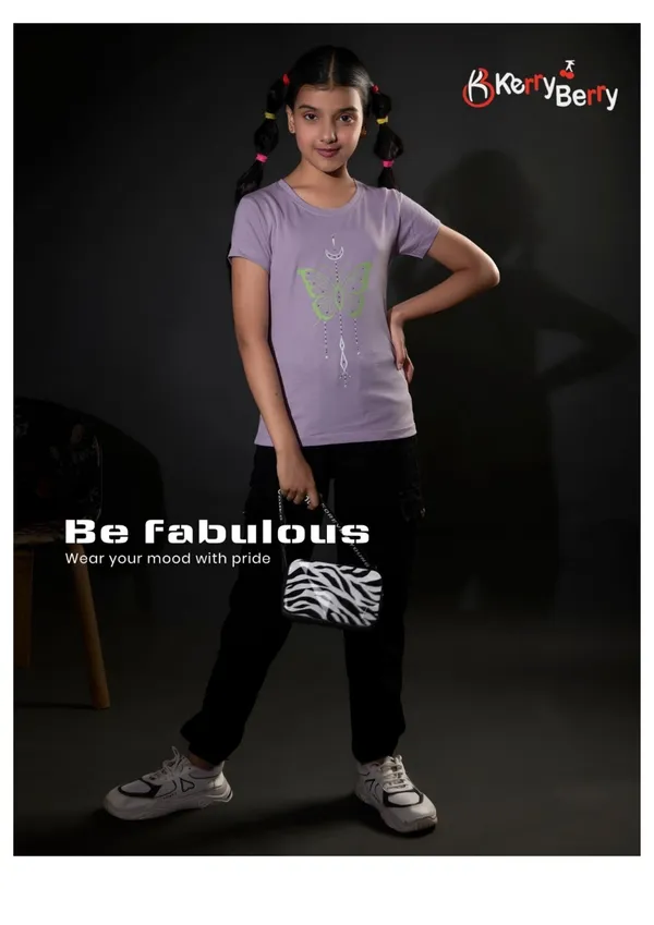 Girls'_Purple_Graphic_T-Shirt_With_Black_Pants_And_Zebra_Print_Bag