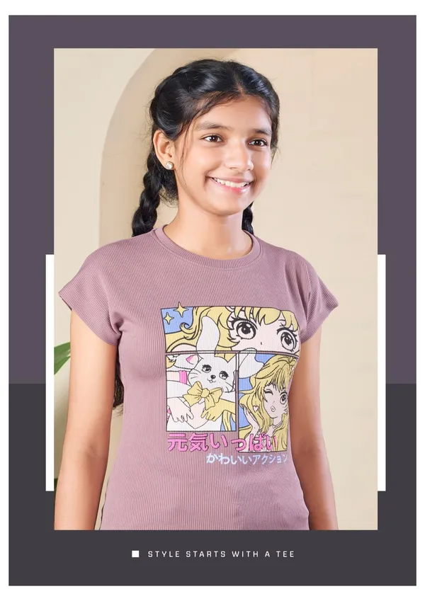 Purple_Anime_Graphic_Print_T-Shirt_For_Girls