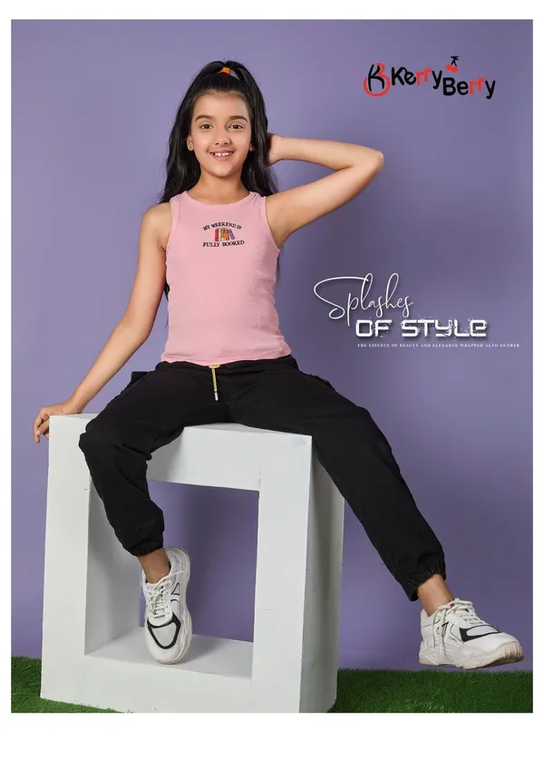 Pink_My_Weekend_Is_Fully_Booked_Sleeveless_Top_With_Black_Joggers_-_Girls_Casual_Wear_Set