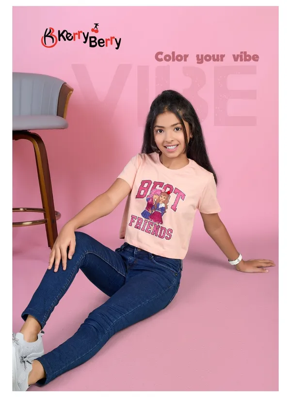 Bkerryberry_Best_Friends_Graphic_Print_Pink_T-Shirt_For_Girls