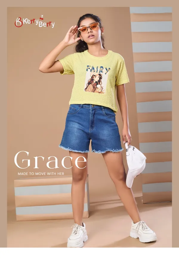 Girls_Yellow_Fairy_Graphic_Print_T-Shirt