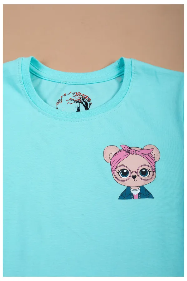 Cute_Fear_Love_Girl_Printed_T-Shirt_For_Girls_-_Turquoise_Blue