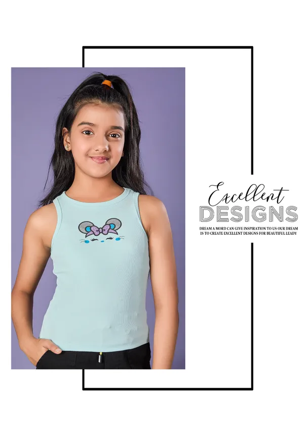 Girls_Light_Blue_Tank_Top_With_Cargo_Pants_Set