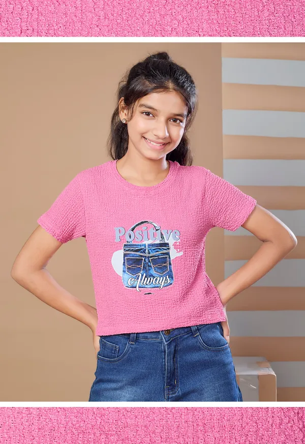 Girls_Pink_Graphic_T-Shirt_With_Denim_Shorts_Set