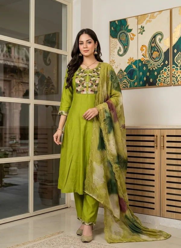 Olive_Green_Embroidered_Yoke_Anarkali_Set_with_Dupatta_for_Women_&_Girls