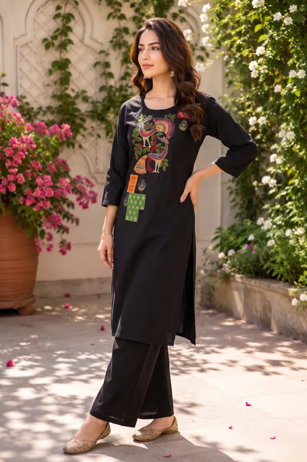 Black_Embroidered_Peacock_Co-Ord_Set_for_Women_&_Girls.
