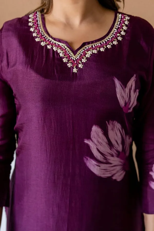 Plum_Purple_Embellished_Silk-Blend_Kurti_Set_with_Dupatta_for_Women_&_Girls.