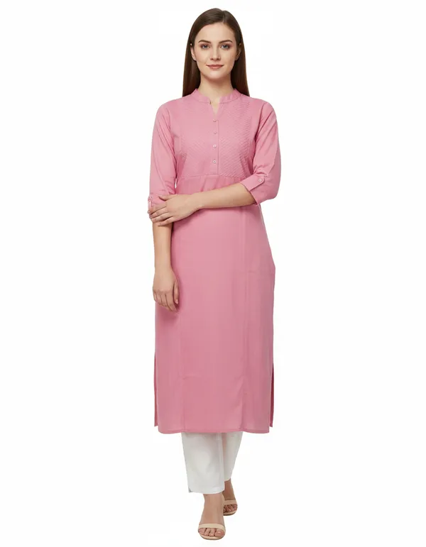 Pink_Cotton_Kurti_For_Women_And_Girls
