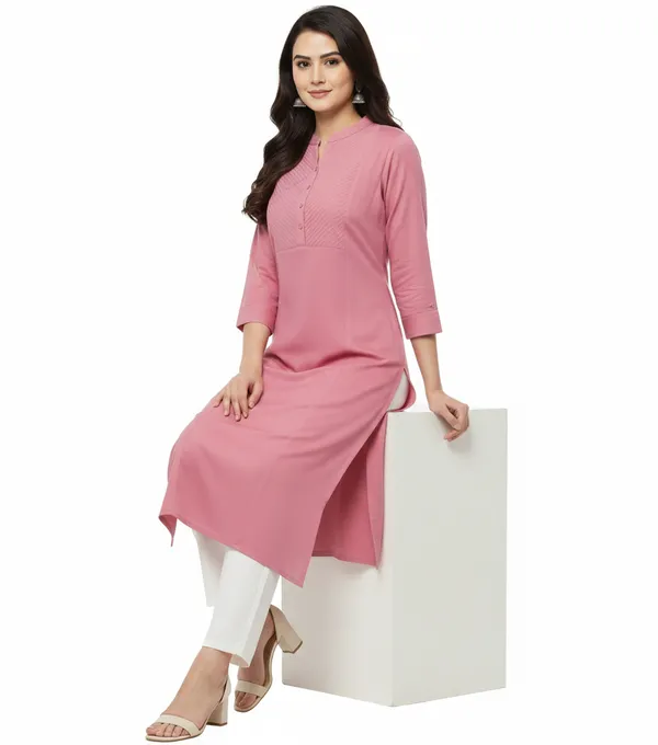 Pink_Cotton_Kurti_For_Women_And_Girls