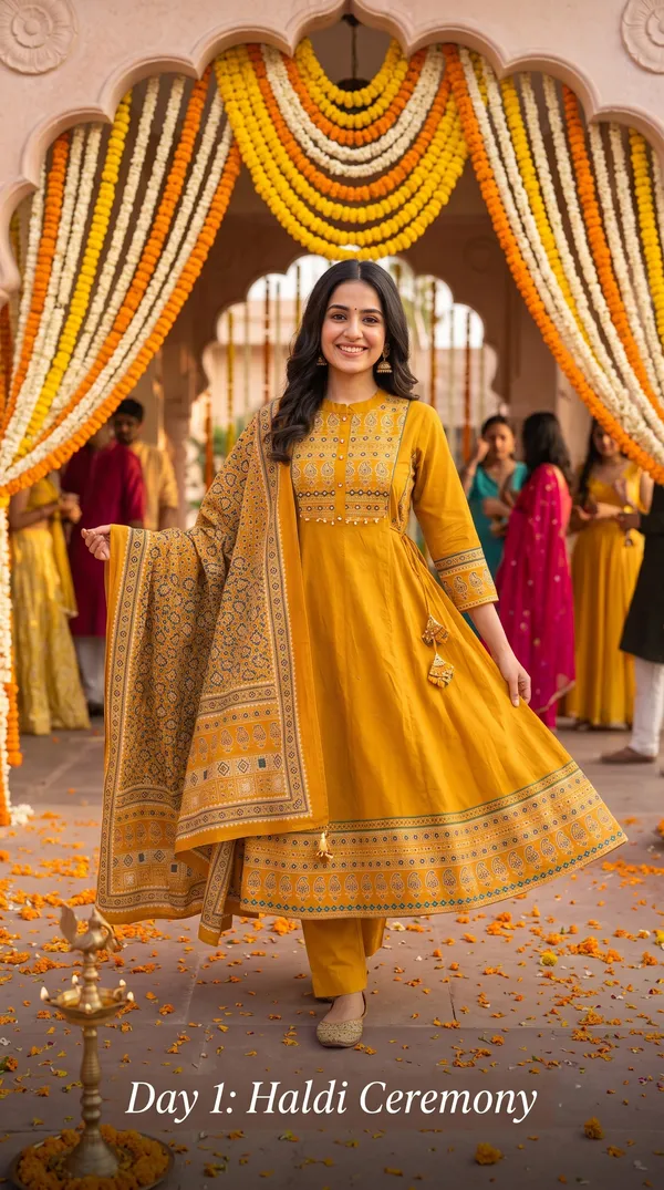 Mustard_Yellow_Printed_Anarkali_Kurta_Set_with_Pants_and_Dupatta