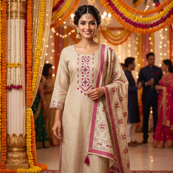Beige_&_Magenta_Embroidered_Mirror-Work_Set_with_Dupatta_for_Women_&_Girls