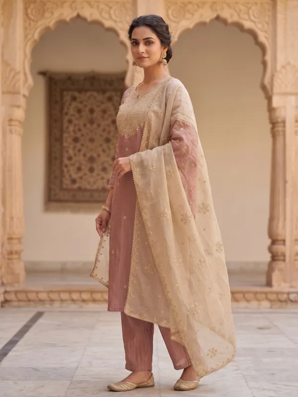 Dusty_Rose_Tissue_Silk_Three-Piece_Ethnic_Suit_for_Women_&_Girls