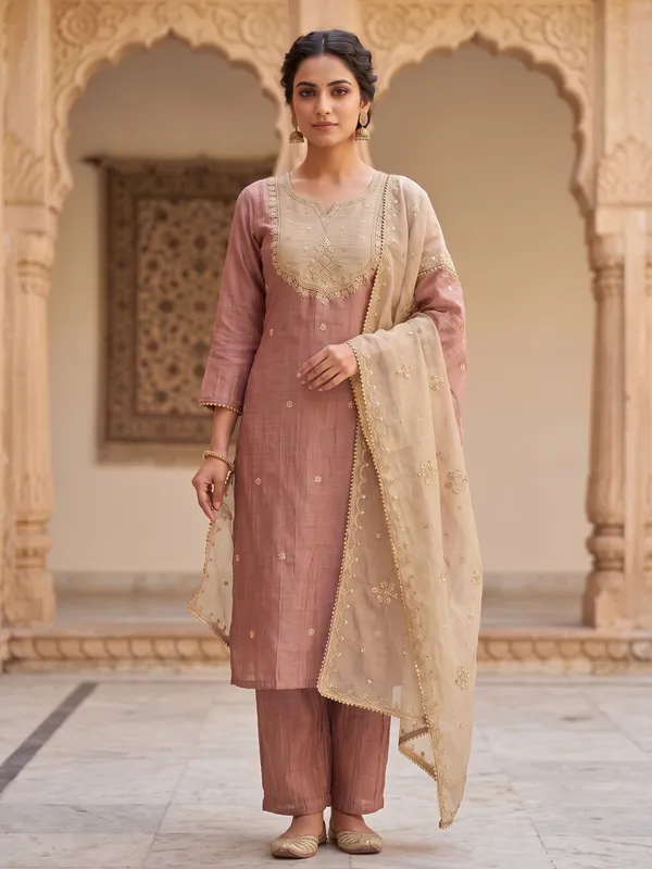 Dusty_Rose_Tissue_Silk_Three-Piece_Ethnic_Suit_for_Women_&_Girls