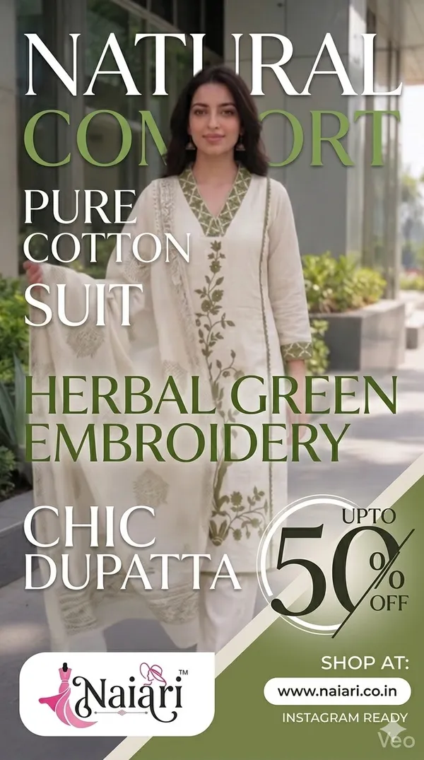 Off-White_&_Olive_Green_Embroidered_Kurta_Set_with_Dupatta_for_Women_&_Girls