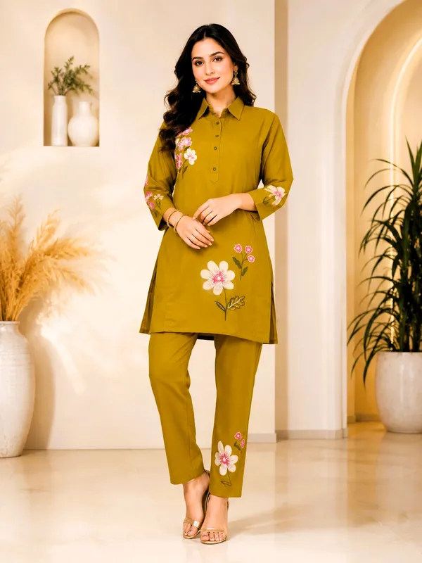 Mustard_Floral_Printed_Co-Ord_Set_For_Girls_&_Women