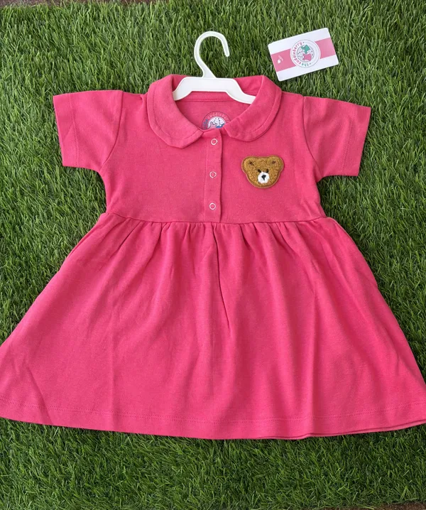 Pink_Bamboo_Cotton_Frock_With_Teddy_Style_Collar