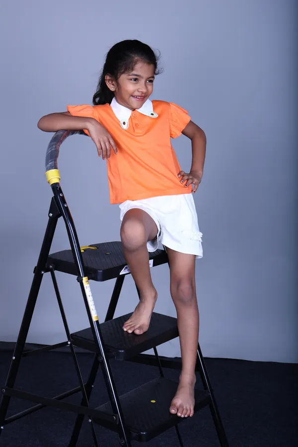 Orange_Premium_Interlock_Top_And_Shorts_Co_Ord_Set