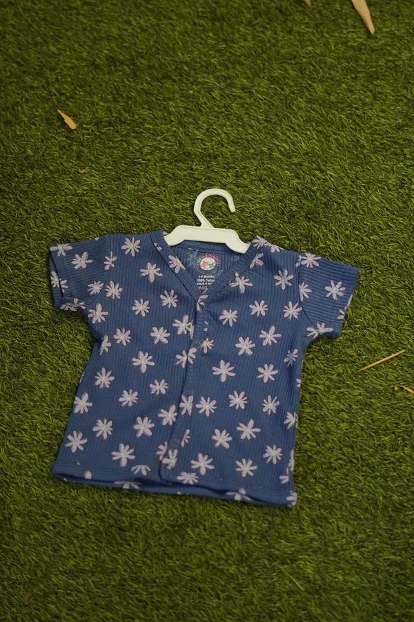 Blue_Ribbed_Cotton_Front_Open_Jabala_With_Button_Closure